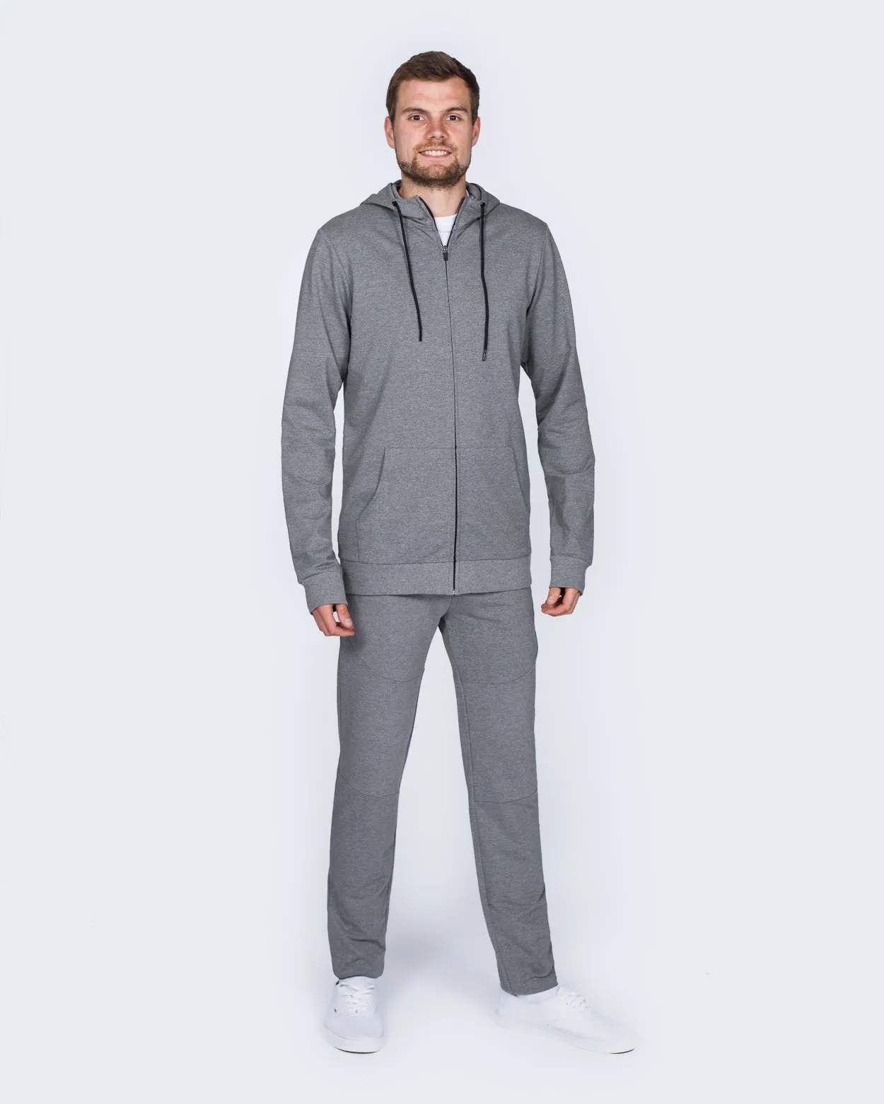 2t Zip Up Tall Declan Hoodie (charcoal)