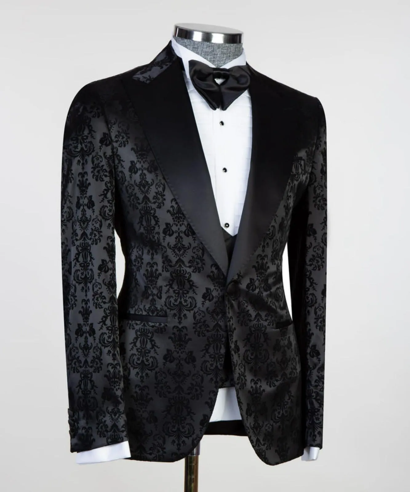 3 Pieces Black Designer Tuxedo