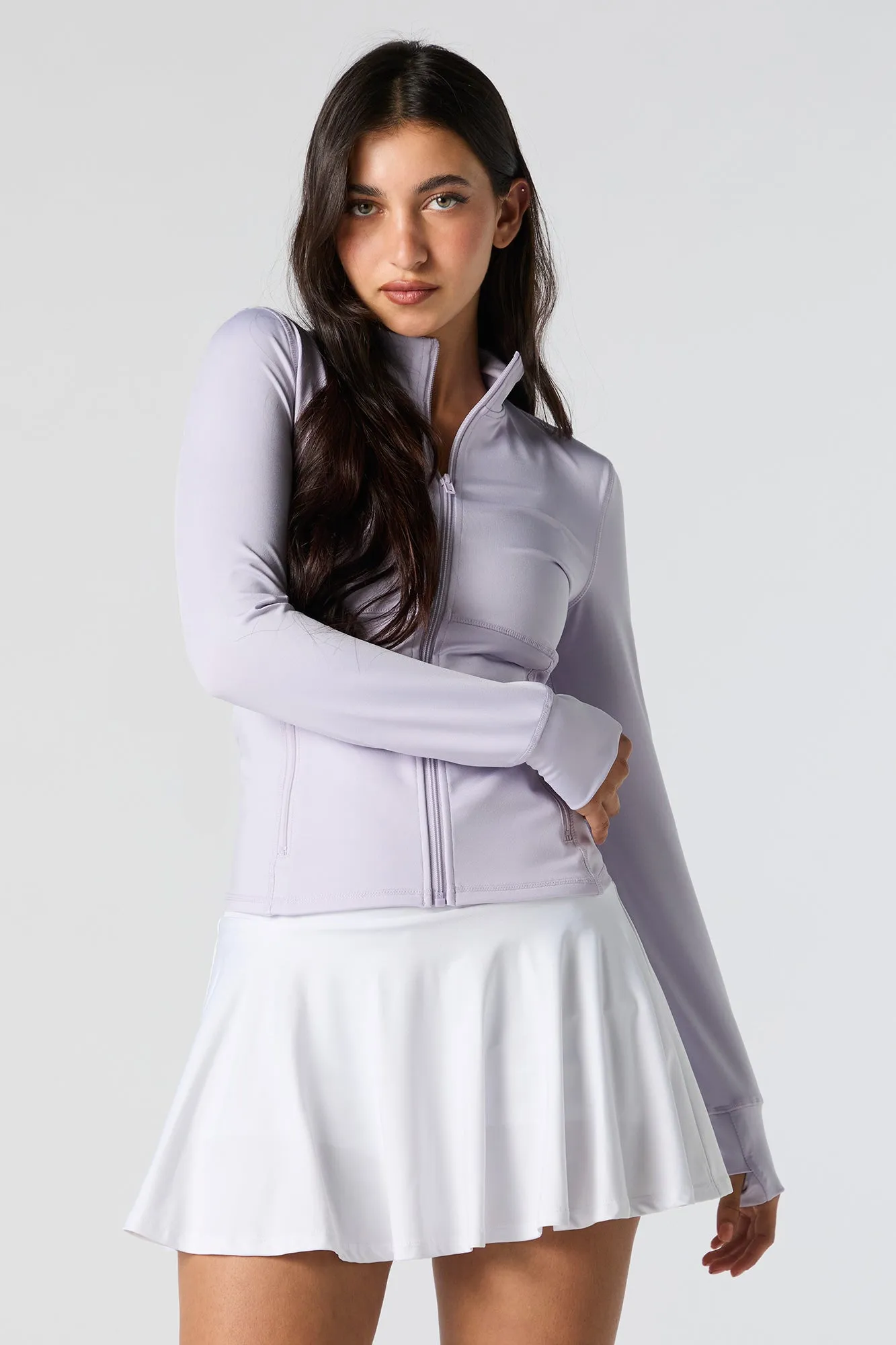 Active Zip-Up Long Sleeve Top