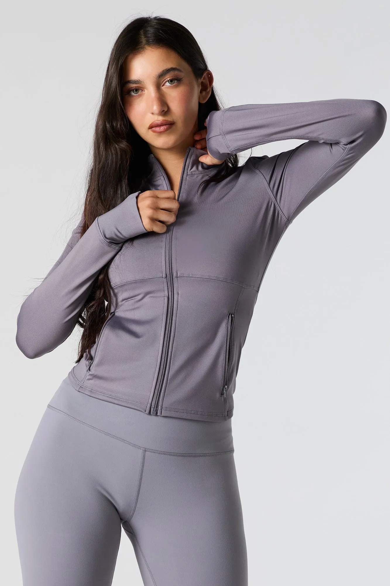 Active Zip-Up Long Sleeve Top