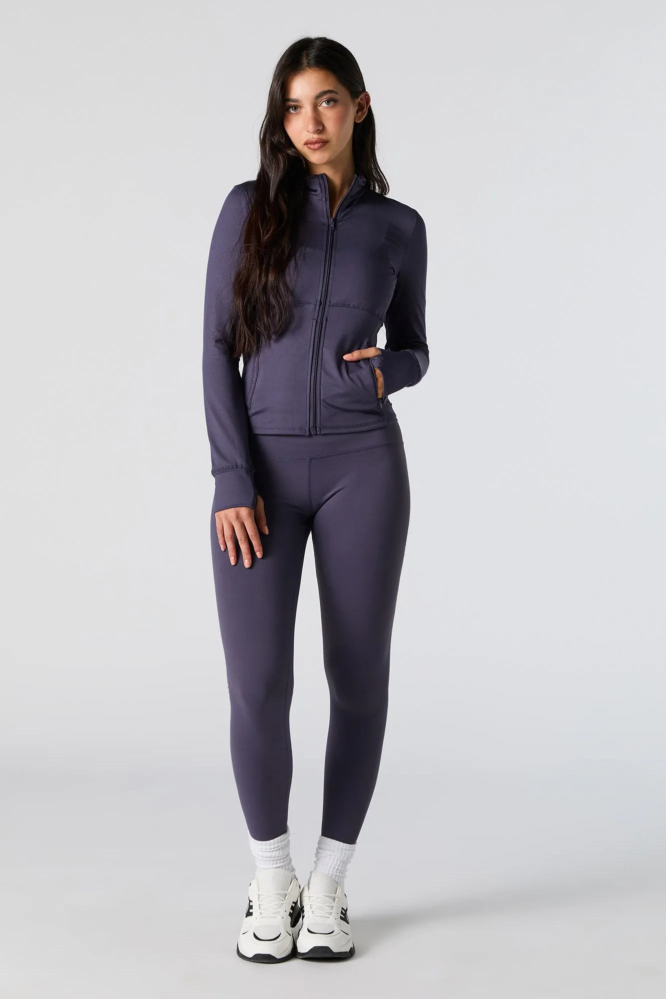 Active Zip-Up Long Sleeve Top