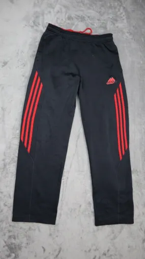 Adidas Men's 3 Striped Activewear Sports Logo Track Pants High Rise Black Size S