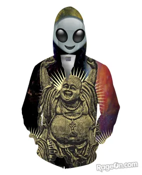 Alien Space Buddha Zip-Up Hoodie