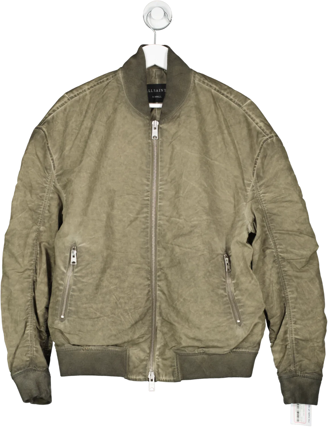 All Saints Kado Green Bomber Jacket UK XS