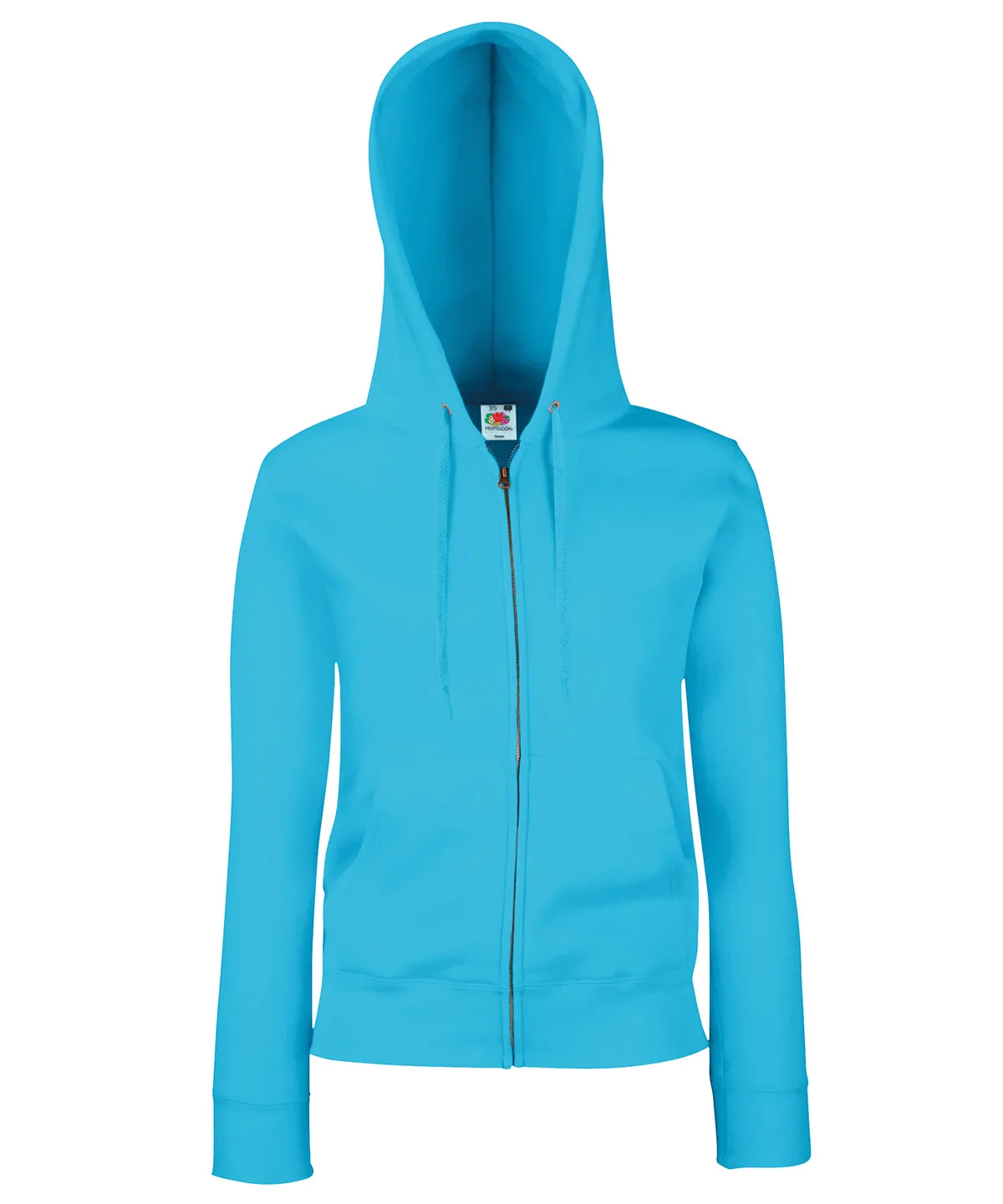 Azure Blue - Women's premium 70/30 hooded sweatshirt jacket