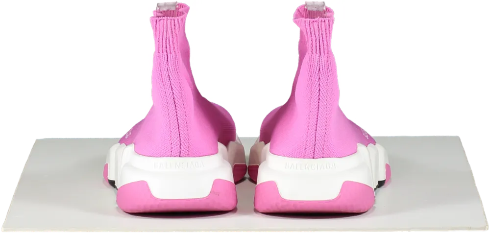 Balenciaga Pink Speed Knitted High-top Trainers UK 4 EU 37 👠