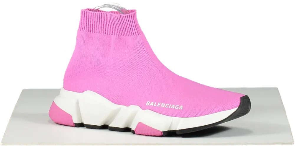 Balenciaga Pink Speed Knitted High-top Trainers UK 4 EU 37 👠