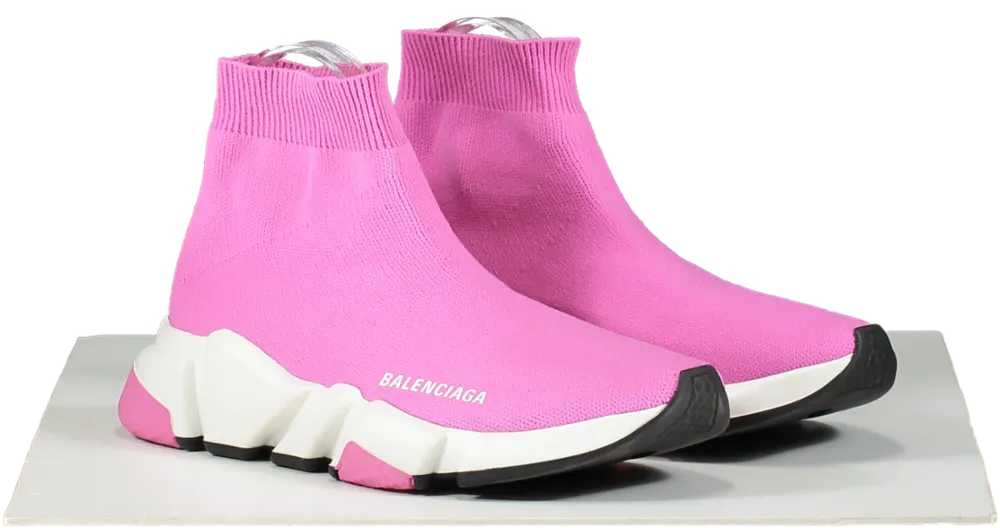 Balenciaga Pink Speed Knitted High-top Trainers UK 4 EU 37 👠