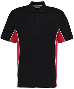 Black/Red/White* - Track polo (classic fit)