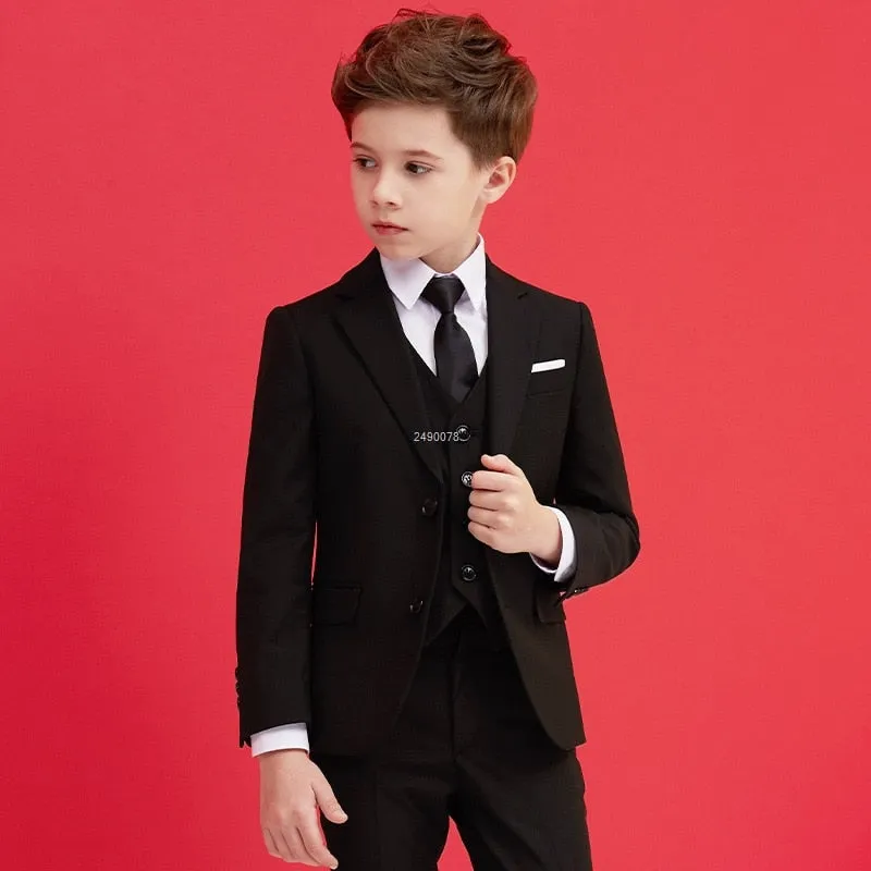 Boys Black Wedding Suit