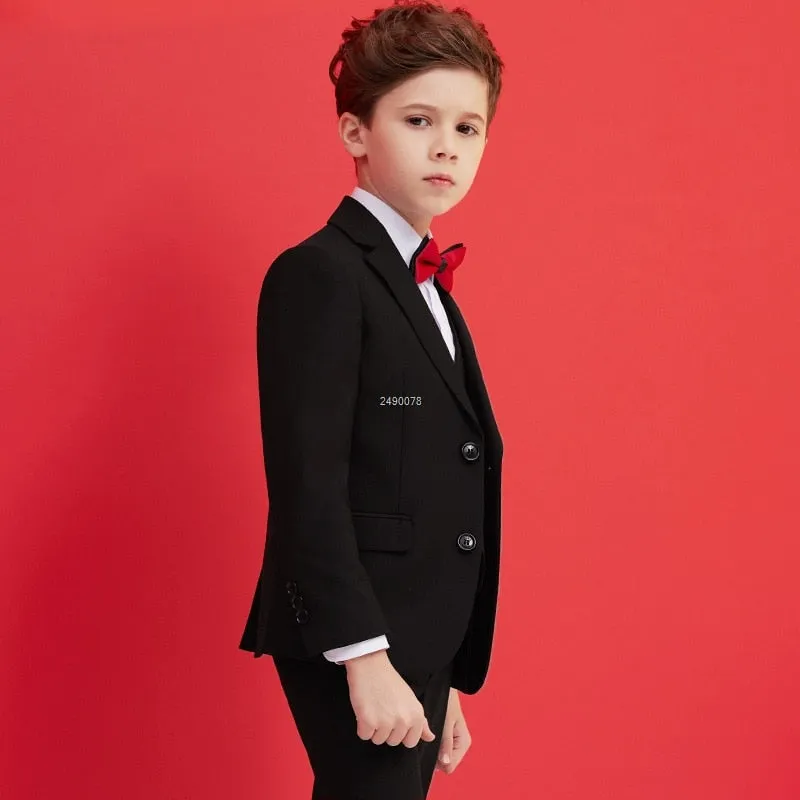 Boys Black Wedding Suit