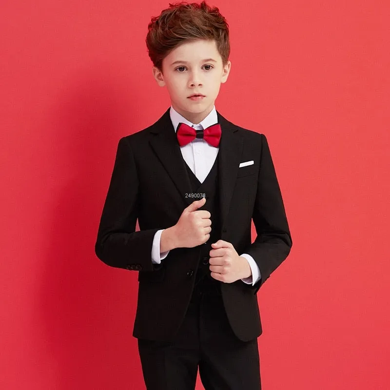 Boys Black Wedding Suit