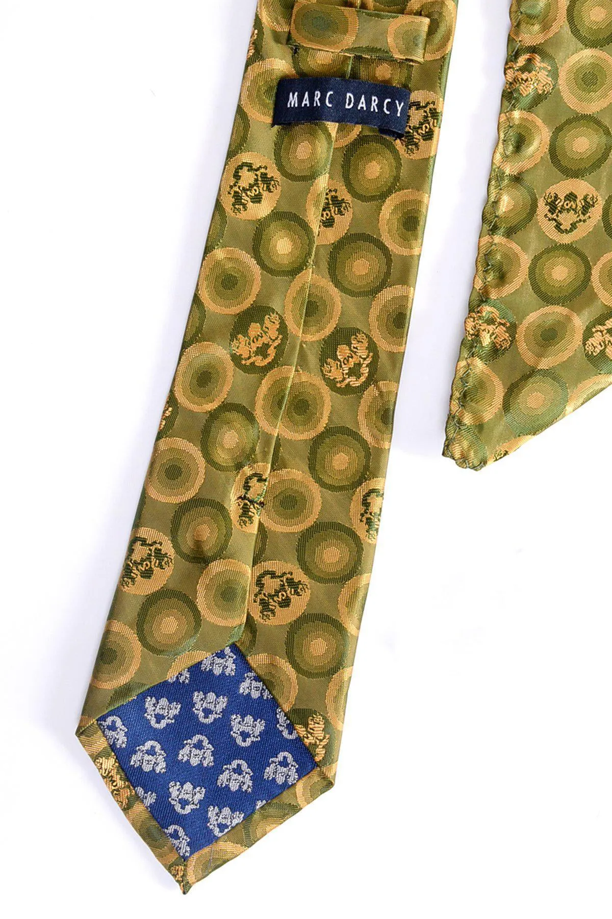 BUBBLES - Tan Bubble Circle Print Tie and Pocket Square Set