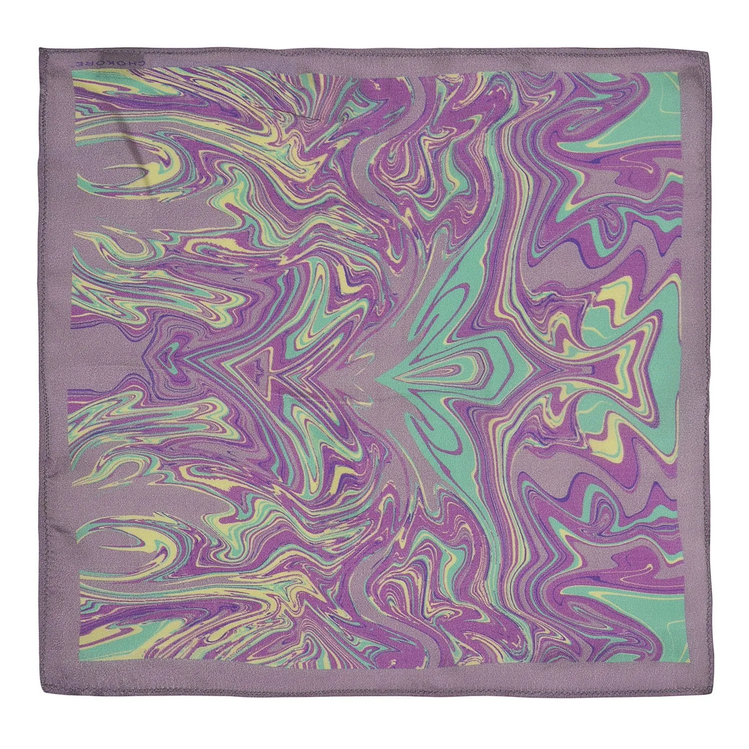 Chokore Purple Silk Pocket Square from the Marble Design range