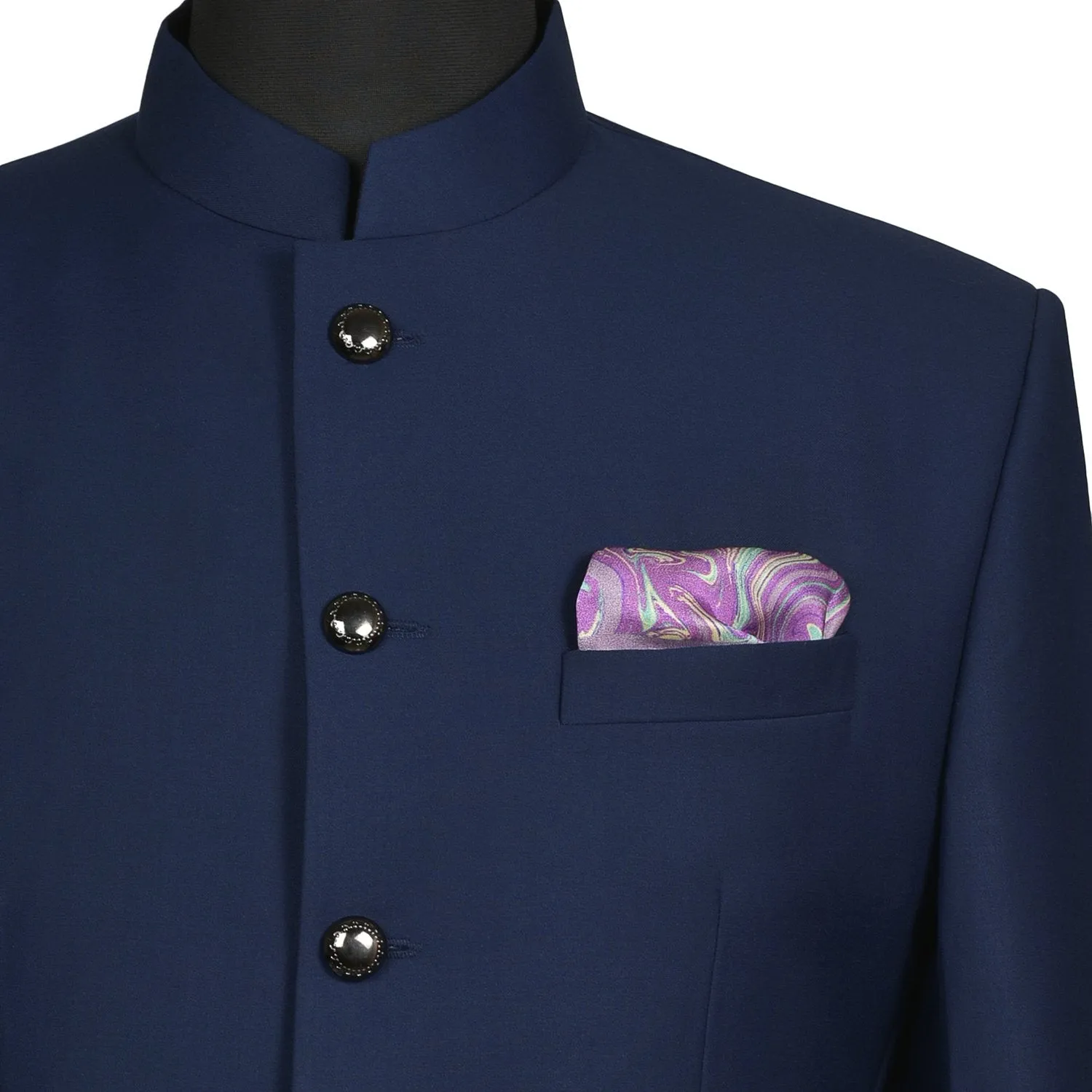 Chokore Purple Silk Pocket Square from the Marble Design range