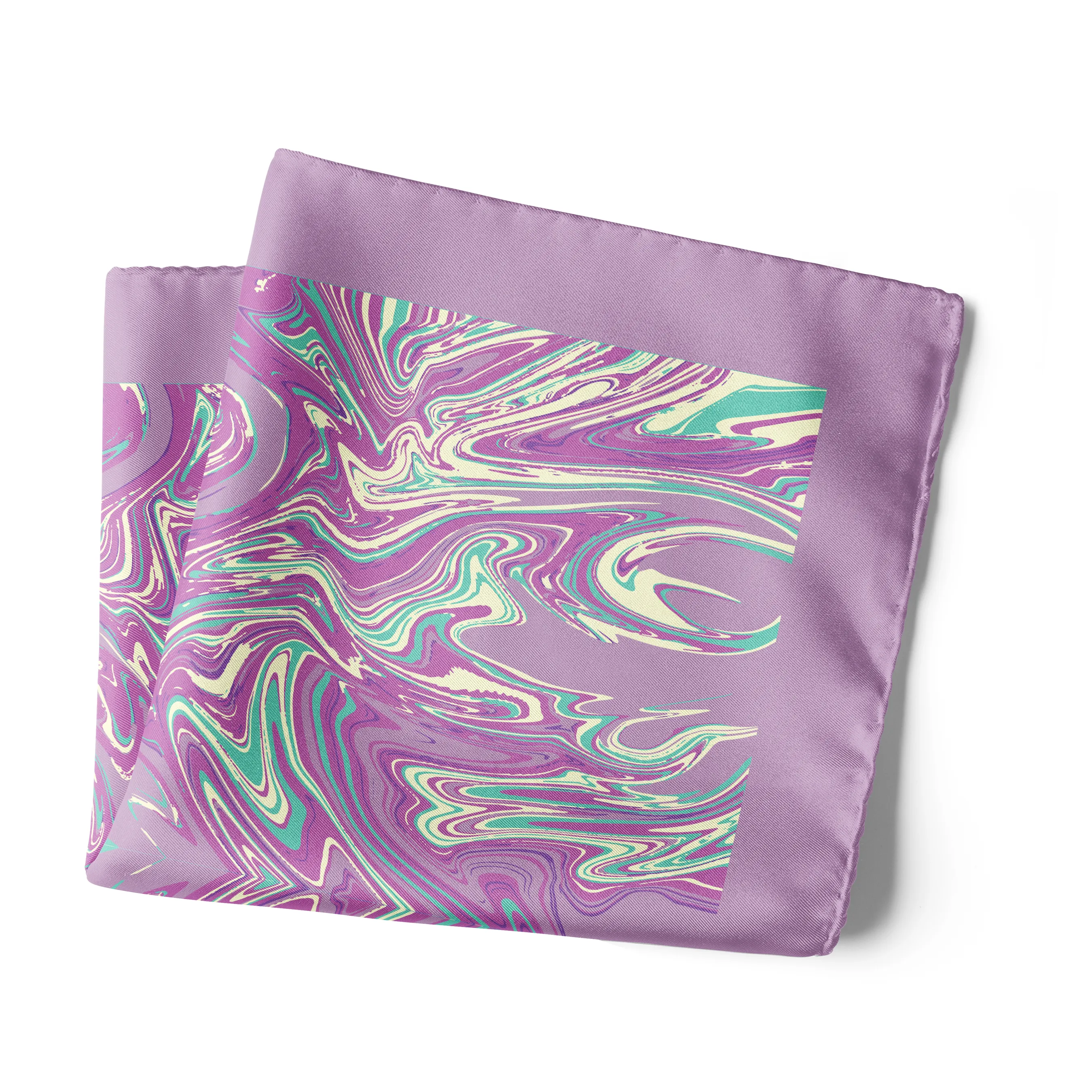 Chokore Purple Silk Pocket Square from the Marble Design range