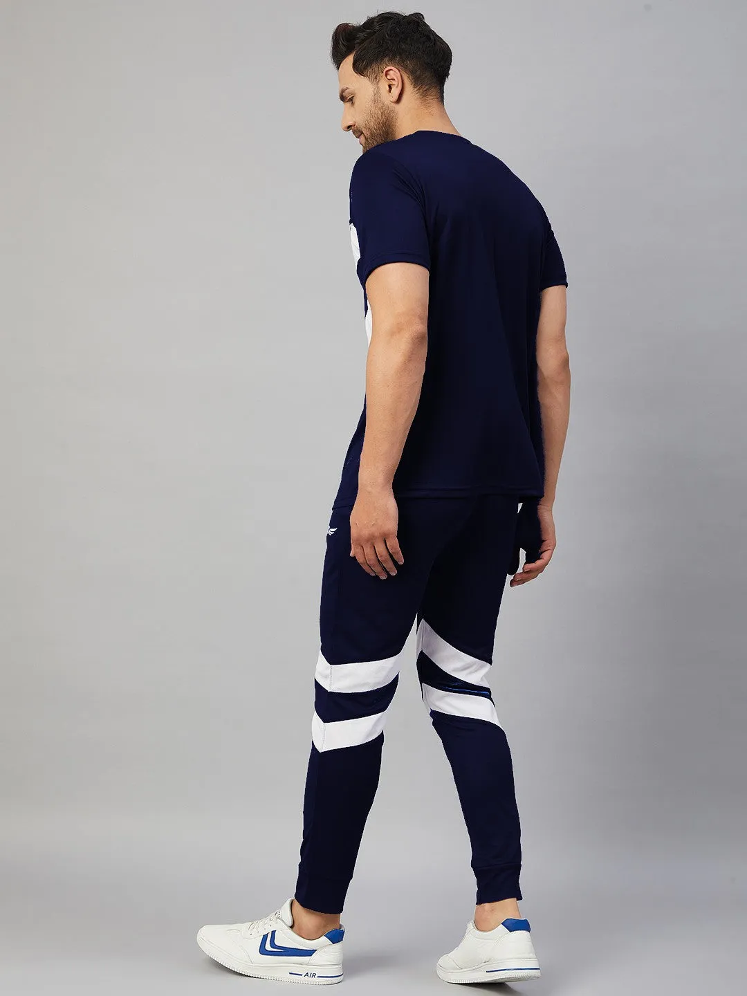 Colorblock Men Co-ord Set (Blue)