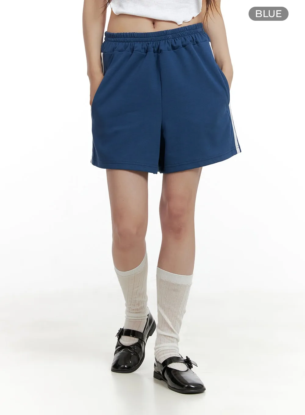 Contrasting Activewear Track Shorts CL425