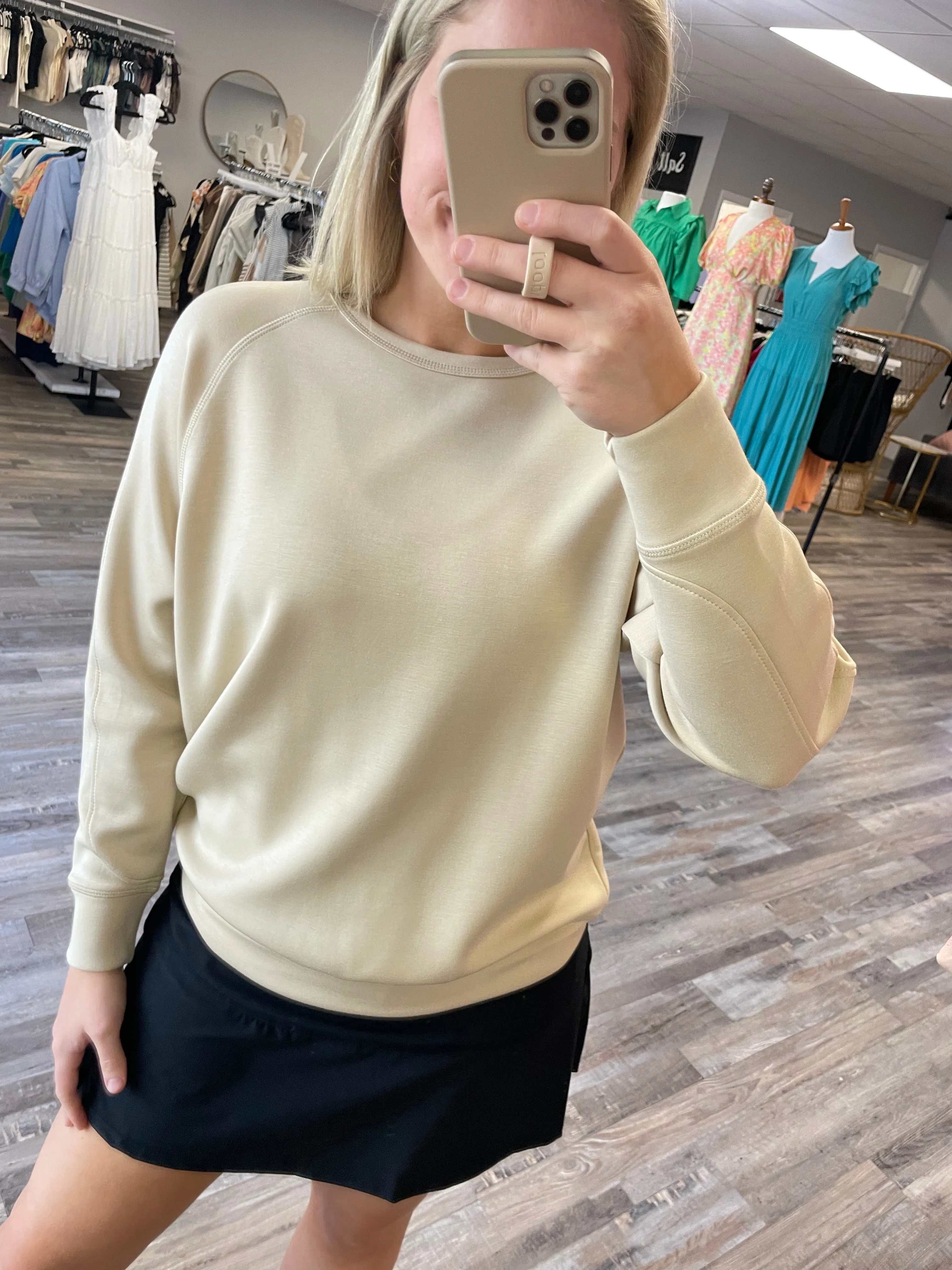 Crew Neck Pullover - Natural