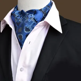 DodgerBlue Leisure Prom Gents Floral Ascot Paisley Cravat