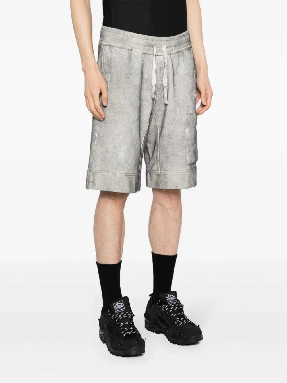 Drawstring Cotton Track Shorts