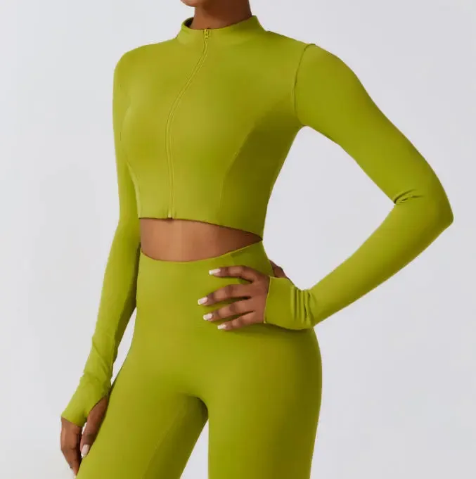 Elevate Active Zip-Up Crop Top