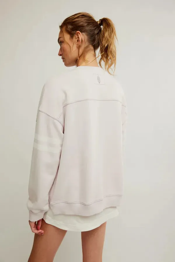 Free People All Star Buti Logo Pullover - ROSE QUARTZ COMBO