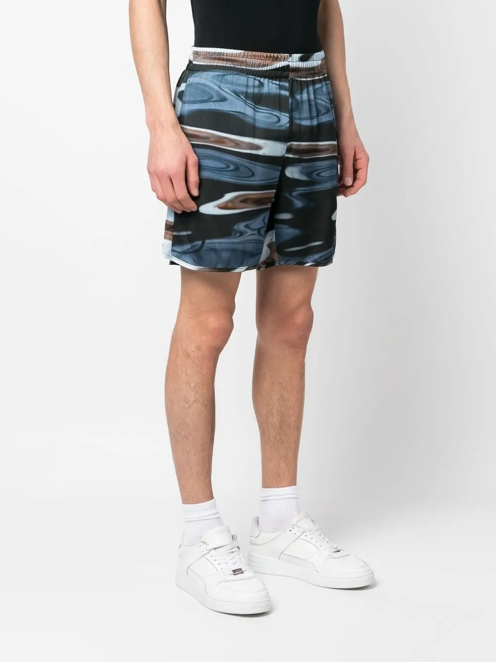 Graphic Print Track Shorts