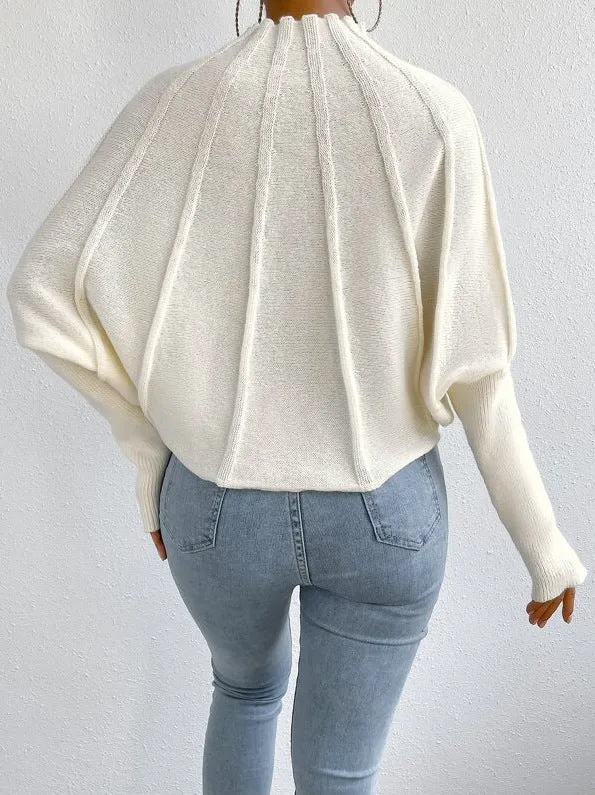 Half Turtleneck Long Sleeve Pullover Sweater