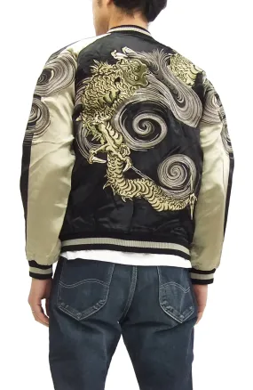 Hanatabi Gakudan Men's Japanese Souvenir Jacket Japanese Dragon Sukajan Script SSJ-001