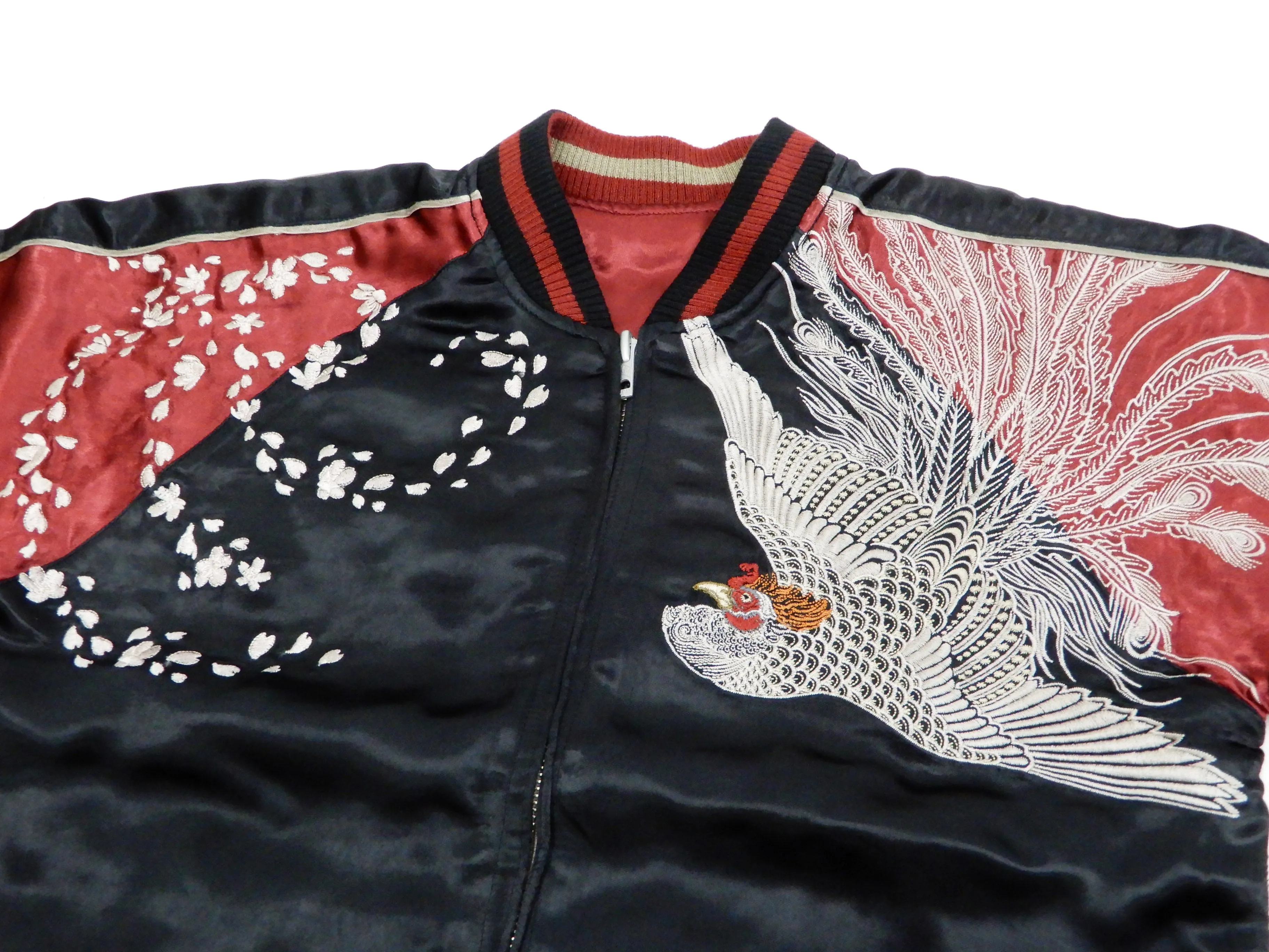 Hanatabi Gakudan Men's Japanese Souvenir Jacket Japanese Phoenix Art Sukajan Script SSJ-029