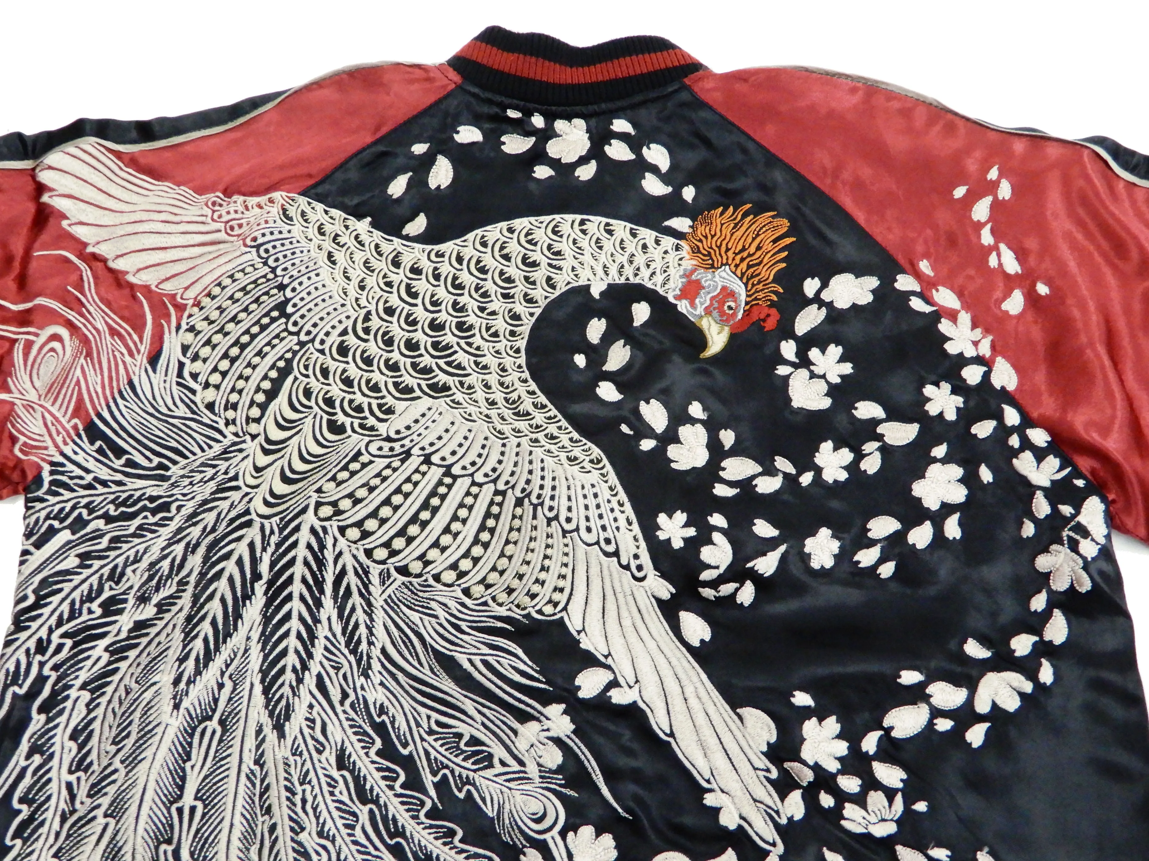 Hanatabi Gakudan Men's Japanese Souvenir Jacket Japanese Phoenix Art Sukajan Script SSJ-029