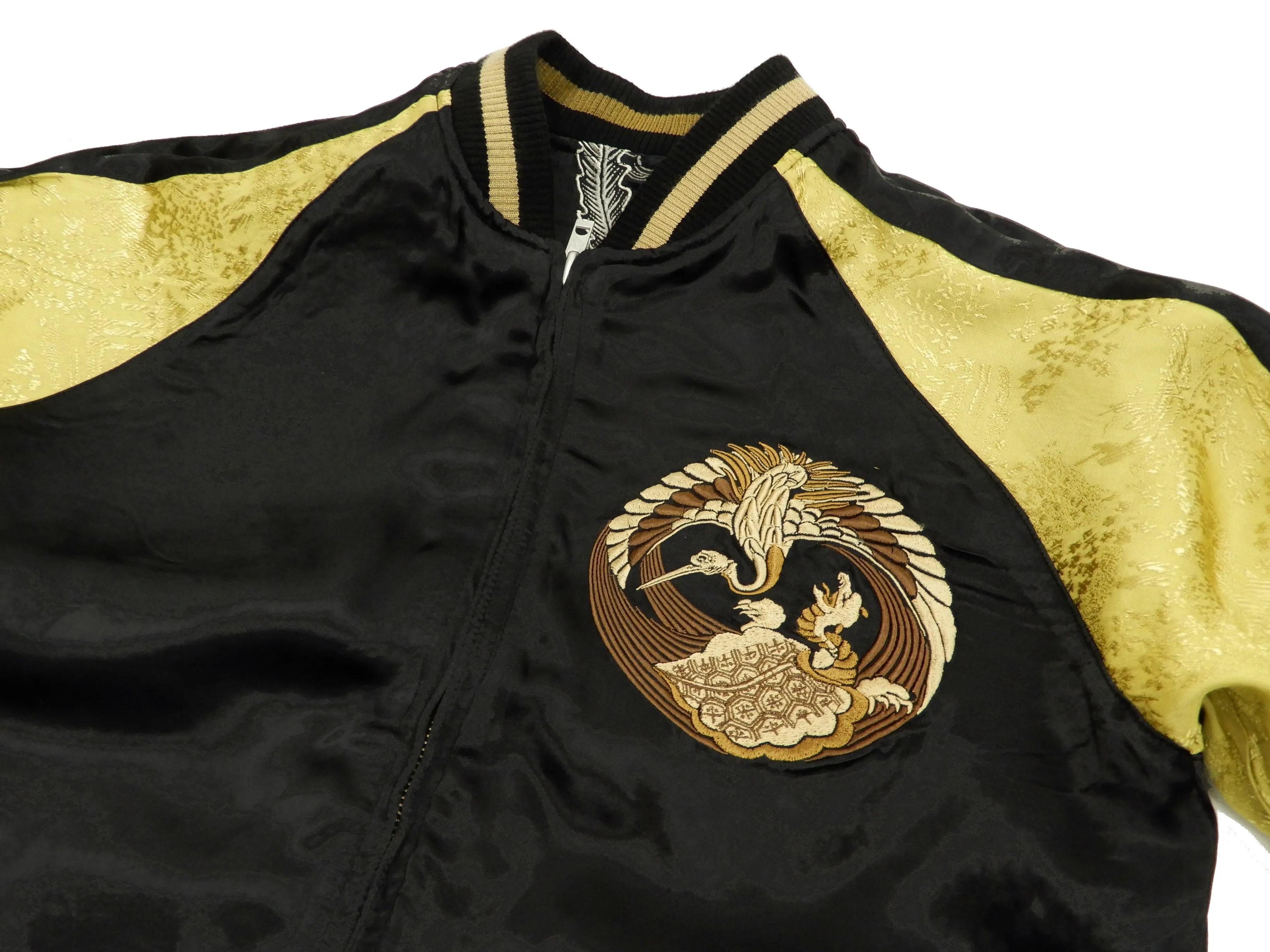 Hanatabi Gakudan Men's Japanese Souvenir Jacket Japanese Phoenixn Sukajan Script SSJ-004