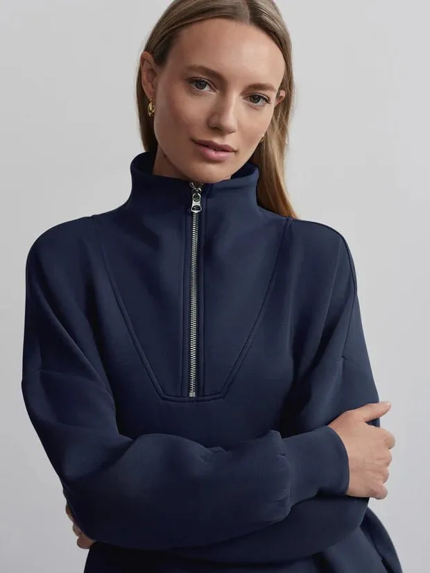 Hawley Half Zip Sweater Blue Nights