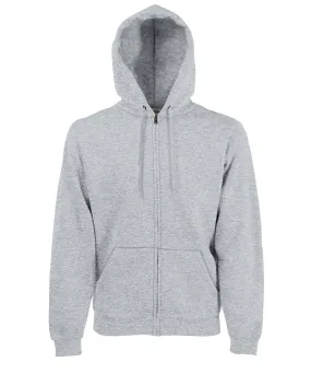 Heather Grey* - Premium 70/30 hooded sweatshirt jacket