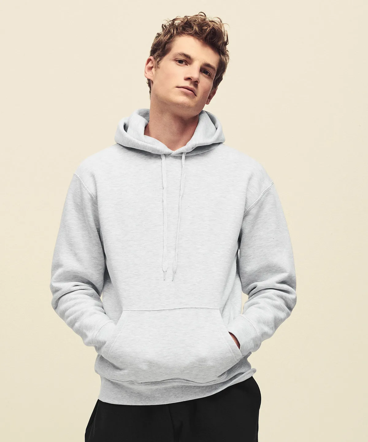 Heather Grey* - Premium 70/30 hooded sweatshirt