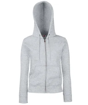 Heather Grey - Women's premium 70/30 hooded sweatshirt jacket