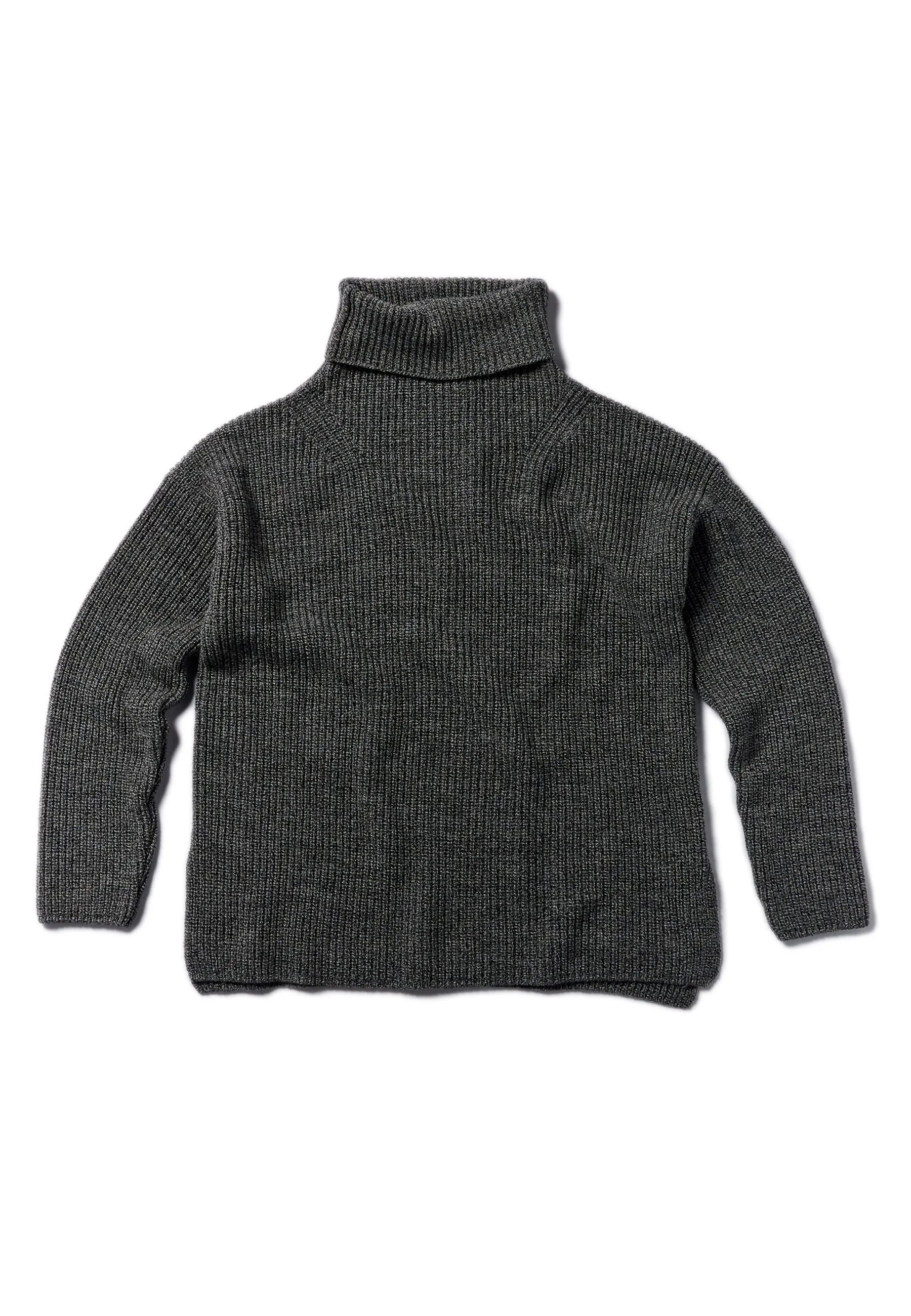 Heavy Turtle Neck Knit  Grey