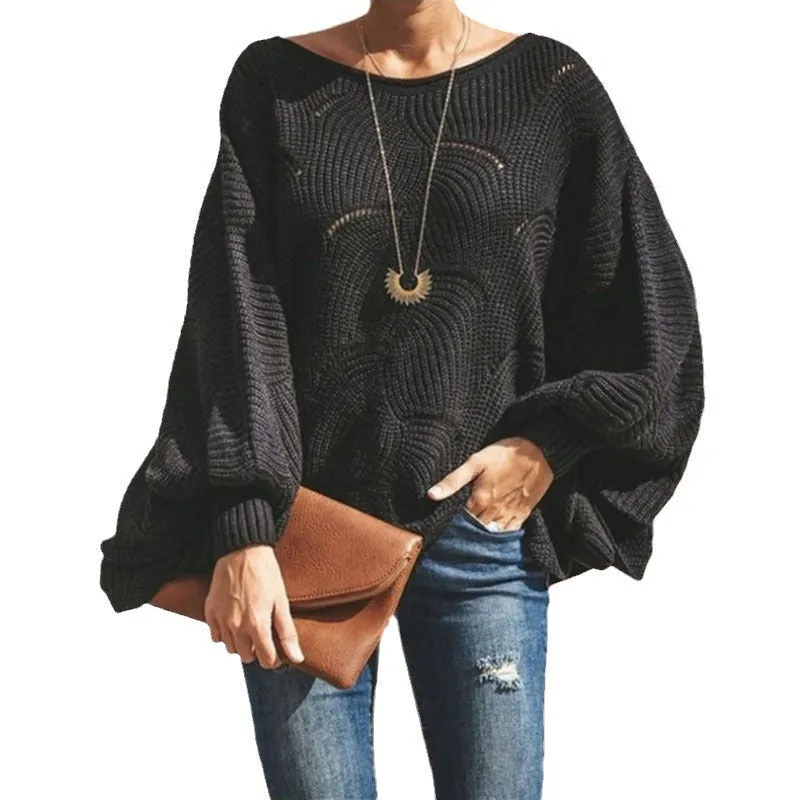 Hollow Crochet Loose Knitted Sweater