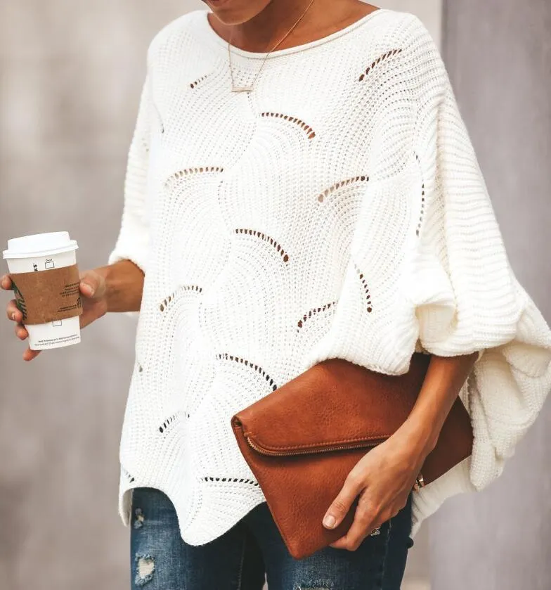 Hollow Crochet Loose Knitted Sweater