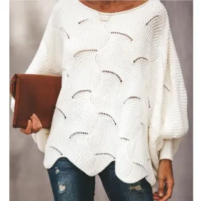 Hollow Crochet Loose Knitted Sweater