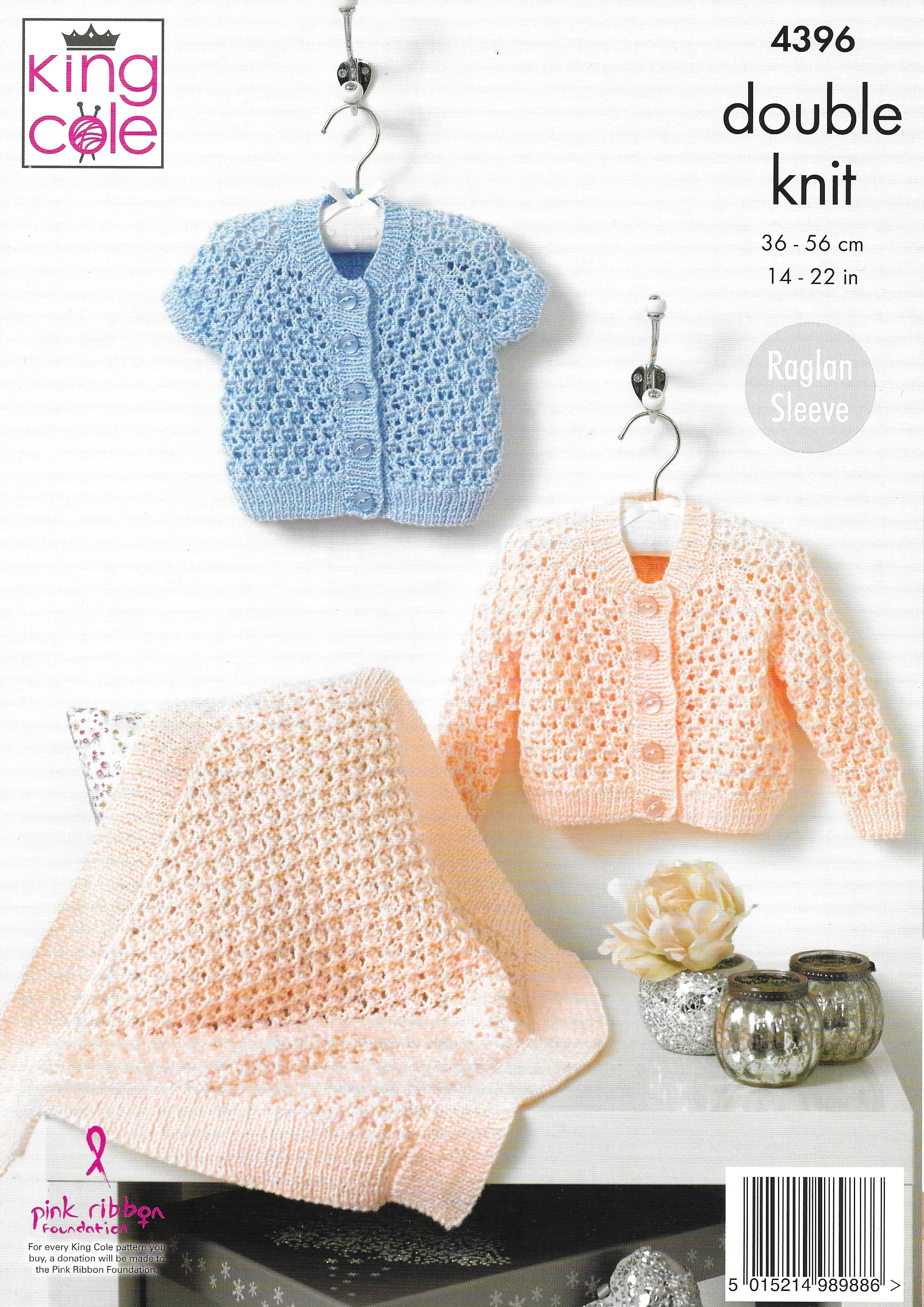 King Cole 4396 Cardigans & Blanket DK Knitting Pattern