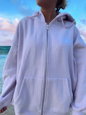 LAVENDER SUNKISSEDCOCONUT ZIP-UP HOODIE