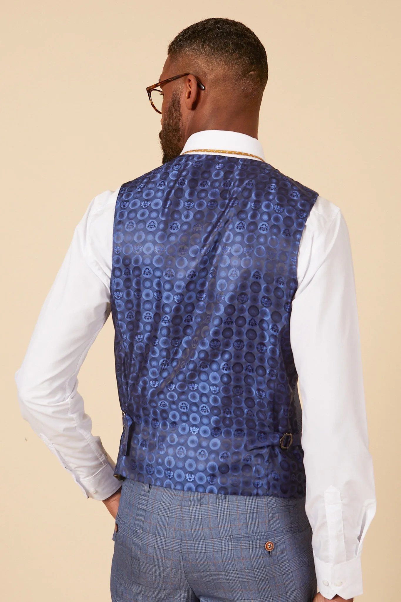 LEE GEORGE - Light Blue Double Breasted Waistcoat