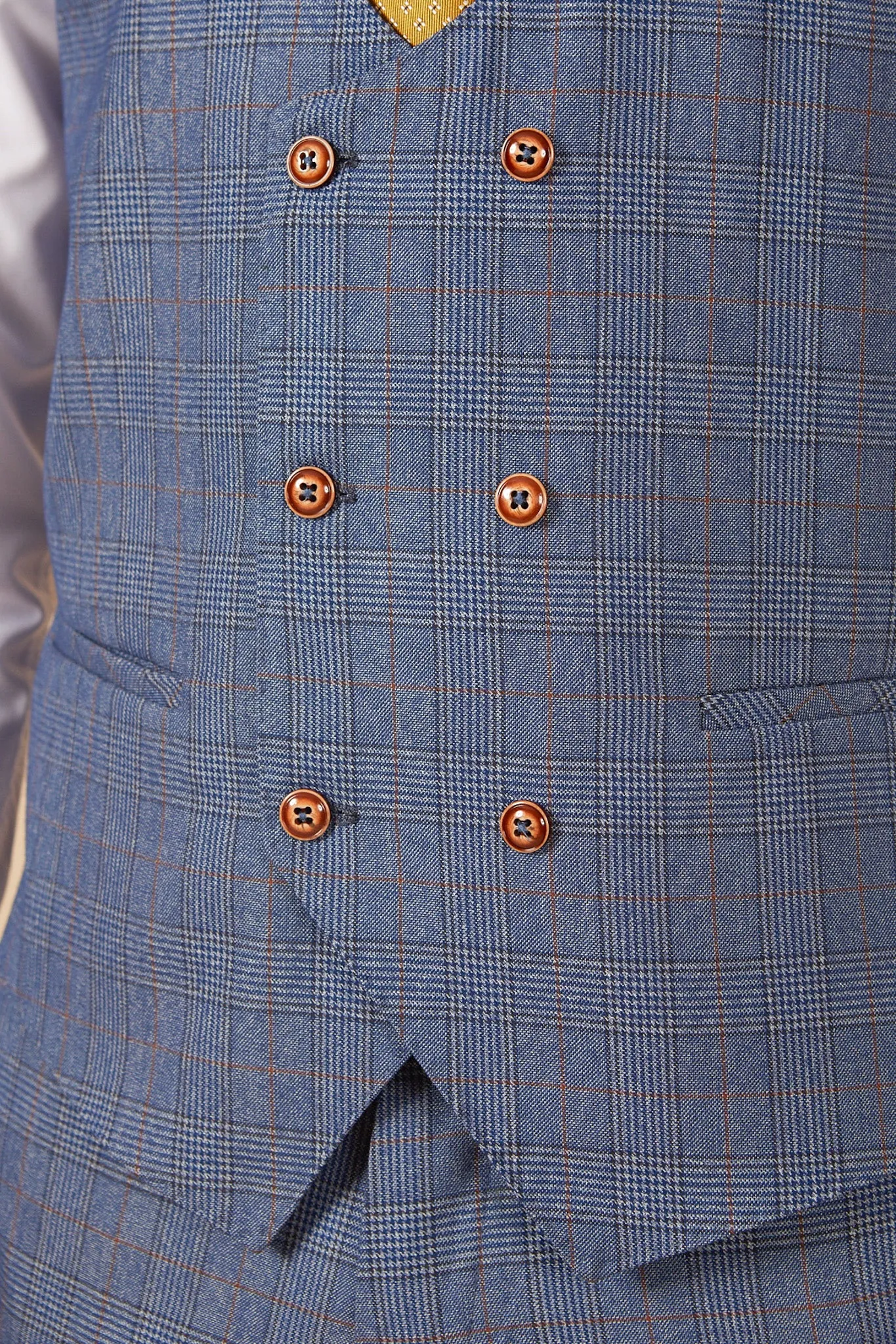 LEE GEORGE - Light Blue Double Breasted Waistcoat