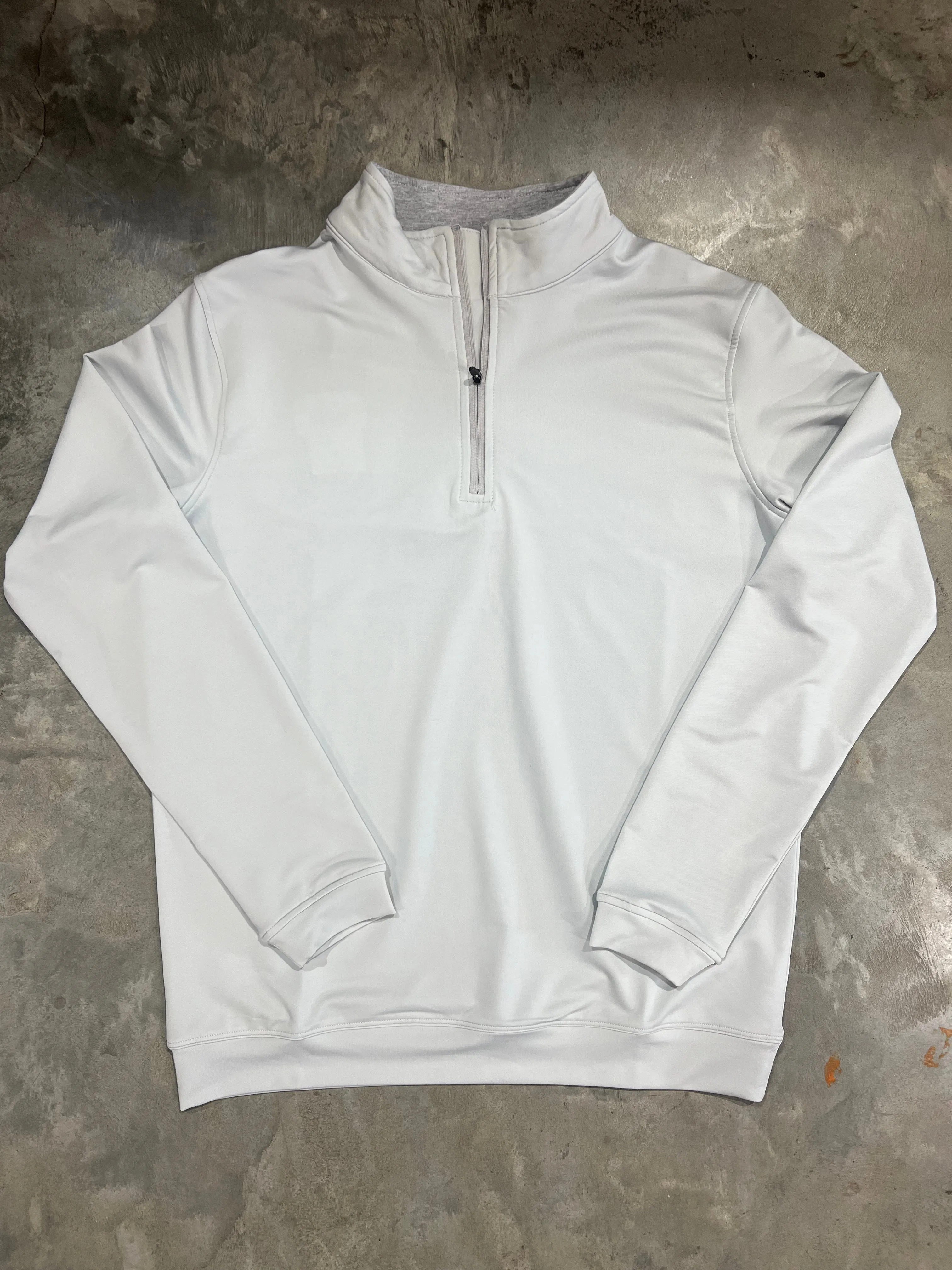 Light Grey Performance Light Weight Quarter Zip