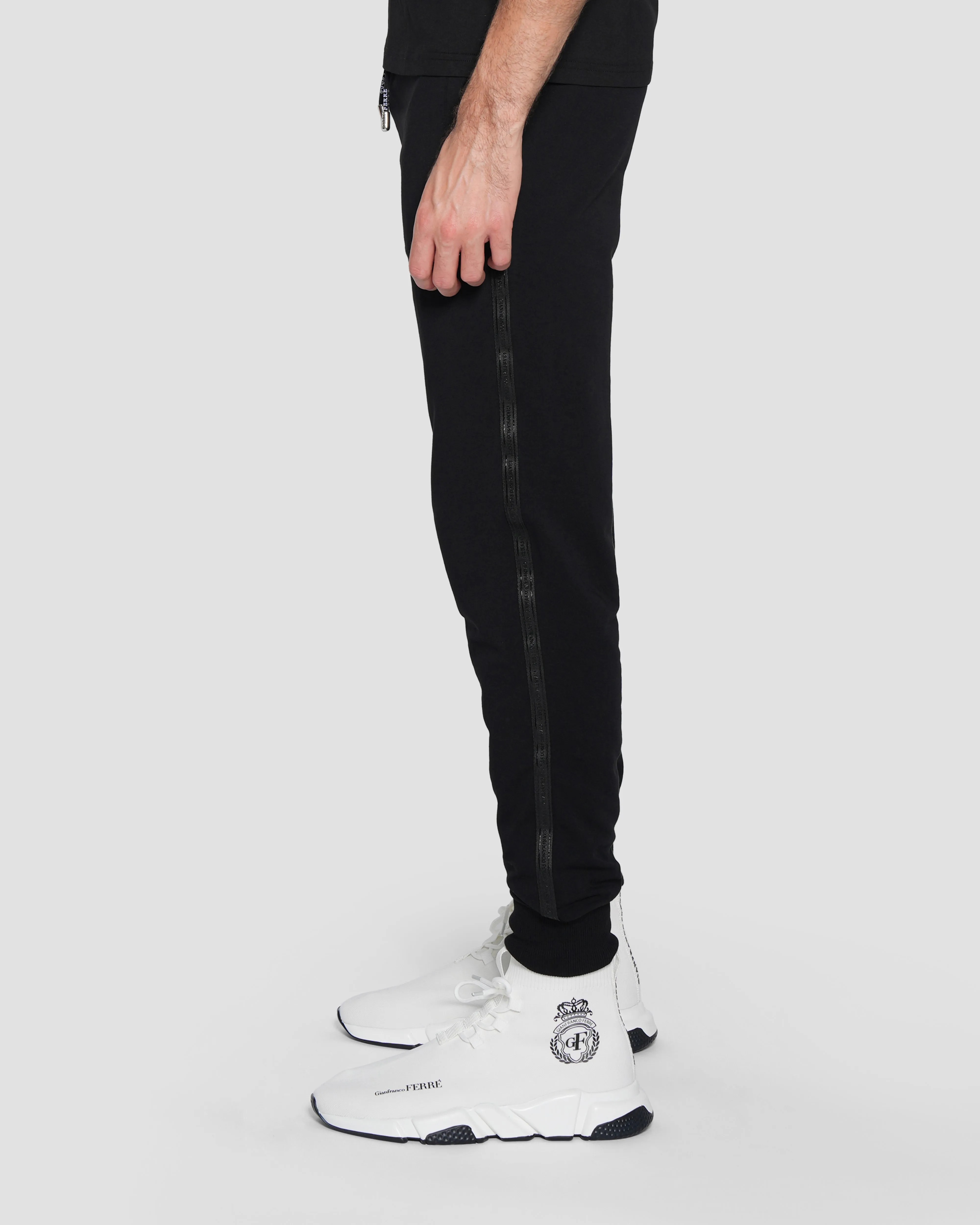 Logo Tape Embellished Track Pants