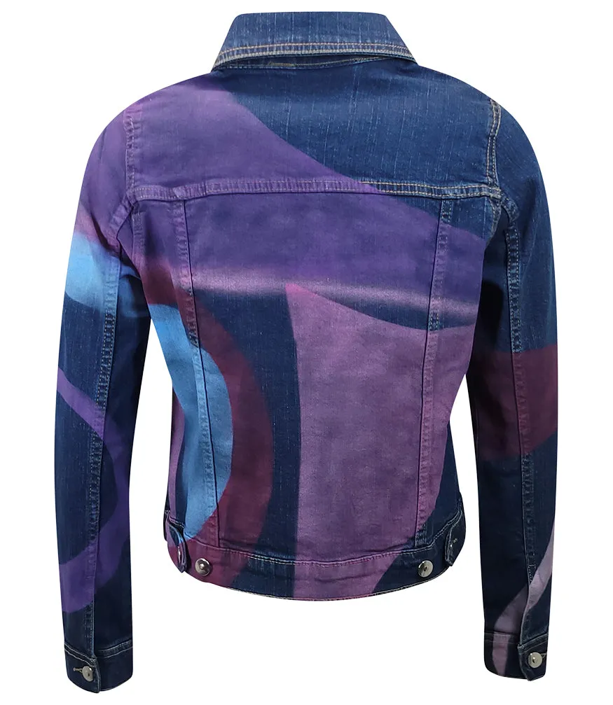 Marilyn Stretch Denim Cotton Multicolor Jacket