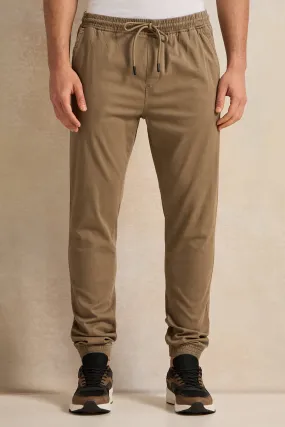 Men Brown Solid Active Track Pants