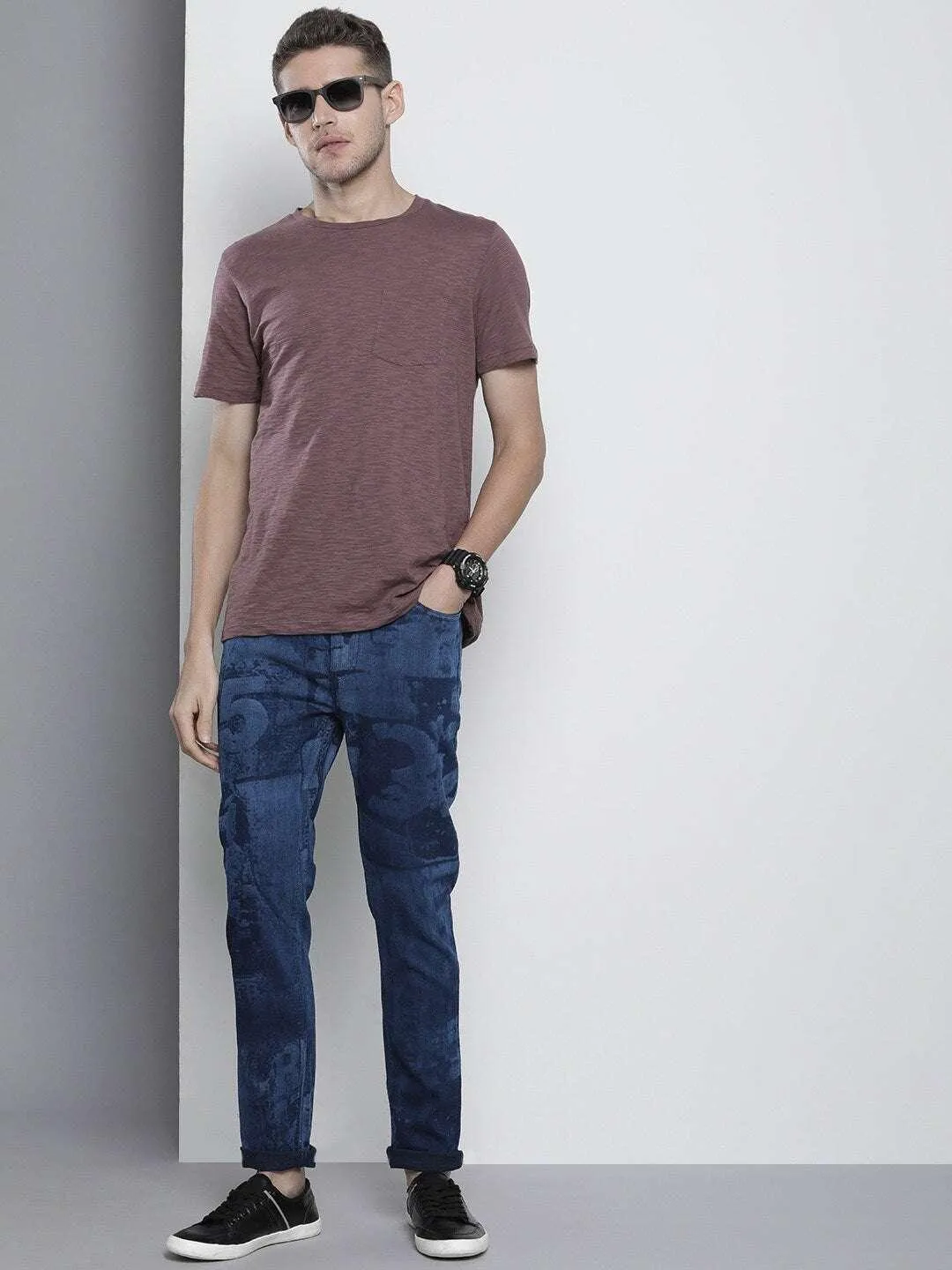 Men's Laser Printed Jeans